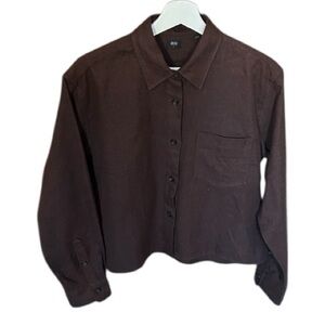 Uniqlo Brown Button-Up Shirt